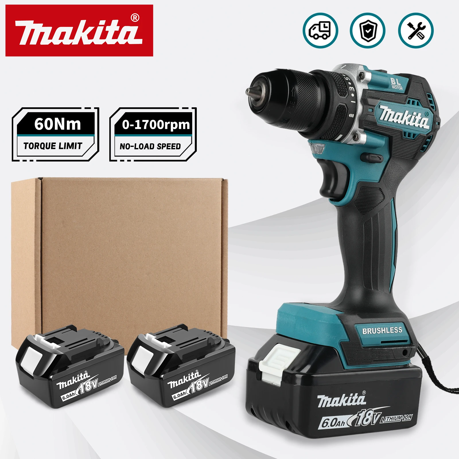 Makita Drill Ddf484 - Trapano Avvitatore Makita DDF487 18V al