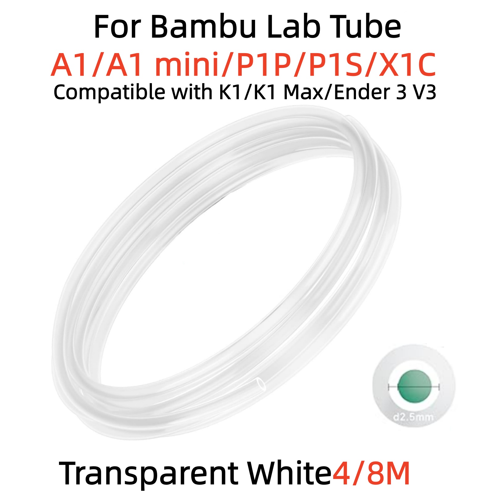 Ptfe Tape Thread - Per Bambu Lab Ptfe Tubo P1P