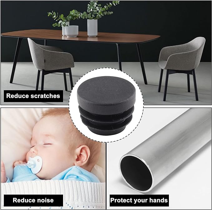 8 tappi terminali neri rotondi - Plastic Pipe Clip recensione e prezzo