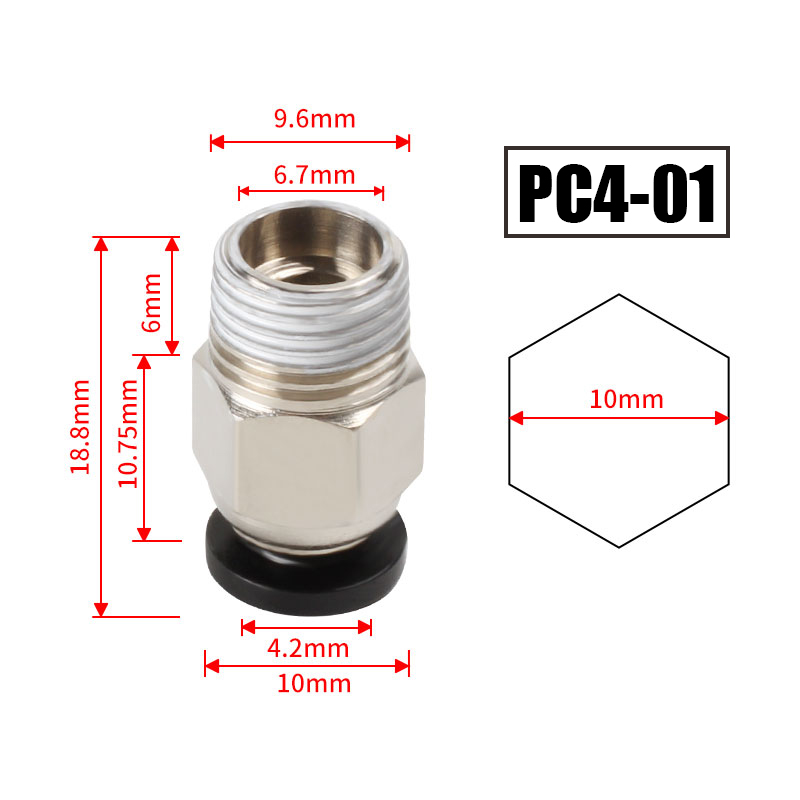 10 pz/lotto Connettori Pneumat - Ptfe Tape Thread recensione e prezzo